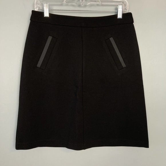 Mario Serrano Italy Black Pencil Skirt Size 6 Faux Pocket Stretch Above the Knee - Picture 9 of 12